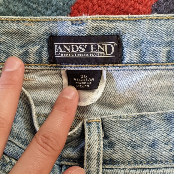 2 pairs Vintage Lands End Square Rigger Jeans - Picture 4 of 13